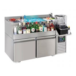 REFRIGERATED COUNTER 2 DOORS WITH COCKTAIL BAR STATION