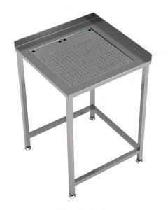 WORKTABLE CORNER WITH INTEGRATED DRIP-TRAY 650X650