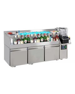 REFRIGERATED COUNTER 3 DOORS WITH COCKTAIL BAR STATION