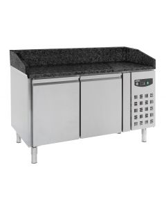 PIZZA COUNTER 2 DOORS BLACK GRANITE WORKTOP